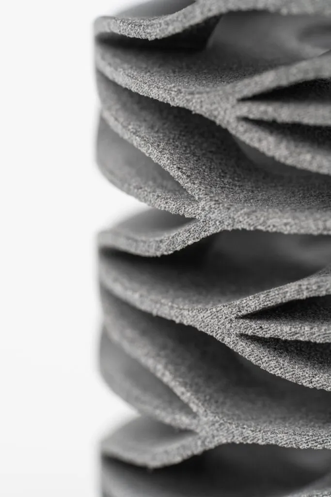 Struktura ażurowa (lattice) z poliamidu PA12 - technologia druku 3D MJF.